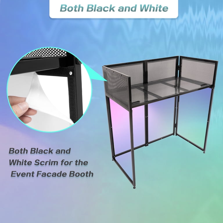 Kojem DJ Facade Booth, Portable Display Scrim Screen with Travel