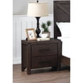 thumbnail image 3 of GZXS Modern Espresso Nightstand Wood Bedside Table with 2 Drawers, 24"L x 16"W x 23"H, 3 of 6