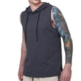 thumbnail image 4 of Timegard Mens Hoodies Drawstring Sleeveless Loose Comfy Tee Shirts Casual Solid Color Workout Tank Top, 4 of 4