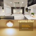 thumbnail image 4 of SHILIU-DREAMER Éclairage RV 12 Volts Intérieur RV LED Lumière d'Armoire avec Interrupteur Remorque Lumière de Plafond 3000K Éclairage Blanc 3 Pouces, 4 of 4