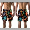 thumbnail image 3 of luoweisi Men's Beach Shorts Quick Dry Swim Trunks with Mesh Lining Starfish L, 3 of 5