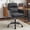 Black, variant on New PU Leather Office Chair with Adjustable Height, Black Base, Metal Frame, for Bedroom, Dressing Table or Desk, Modern Green