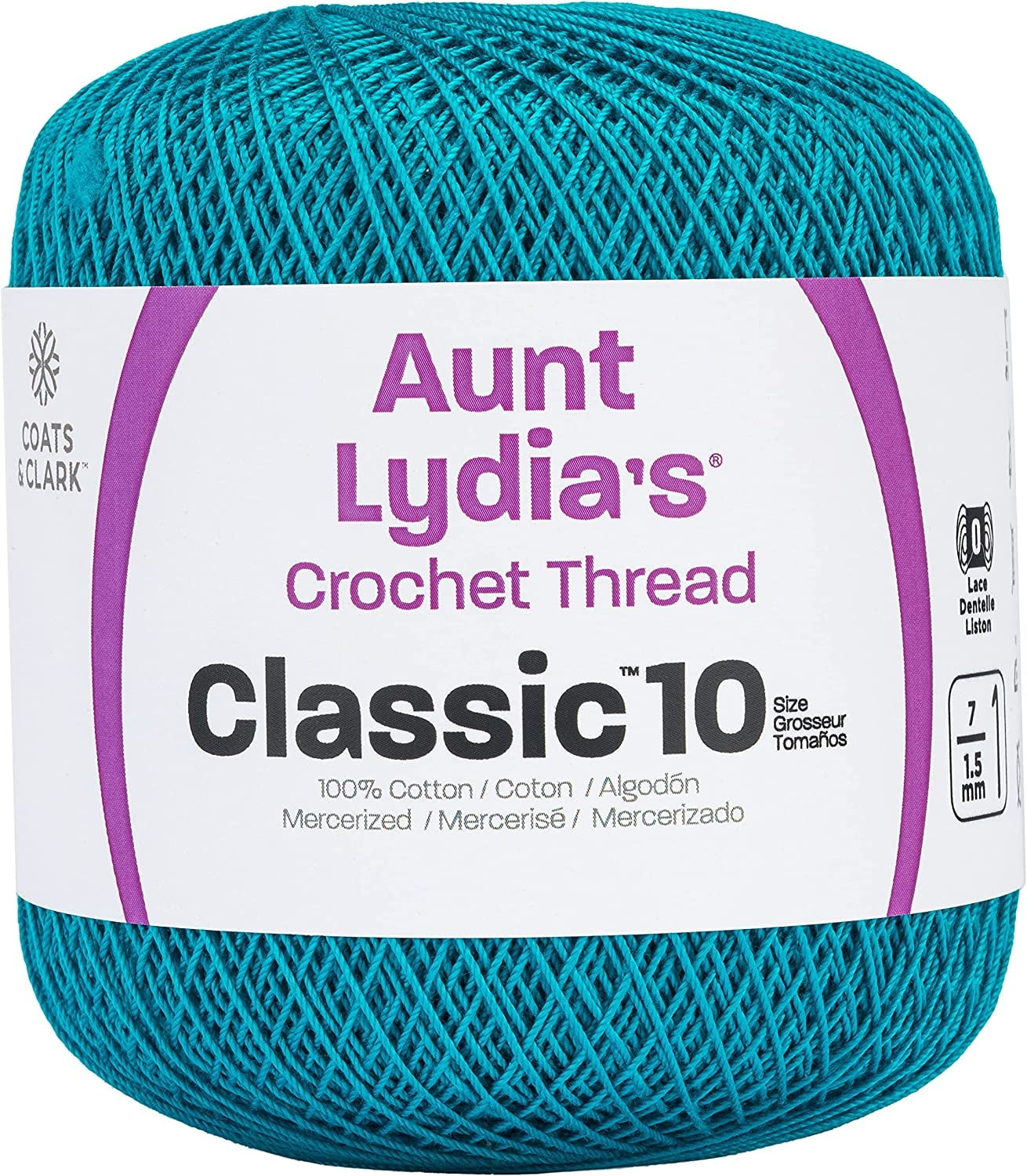 Coats Warm Teal Aunt Lydia's Fashion Crochet Thread Size 3 • Price »