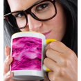 thumbnail image 2 of 3drose, Pretty in Pink Clouds, 11oz Two-tone Yellow Mug, 2 of 6