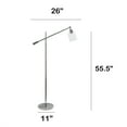 thumbnail image 4 of Lalia Home 55.5" Swing Arm Floor Lamp with Clear Glass Cylindrical Shade, Chrome, 4 of 9