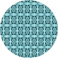 thumbnail image 1 of Ahgly Company Indoor Round Patterned Teal Green Area Rugs, 3' Round, 1 of 6