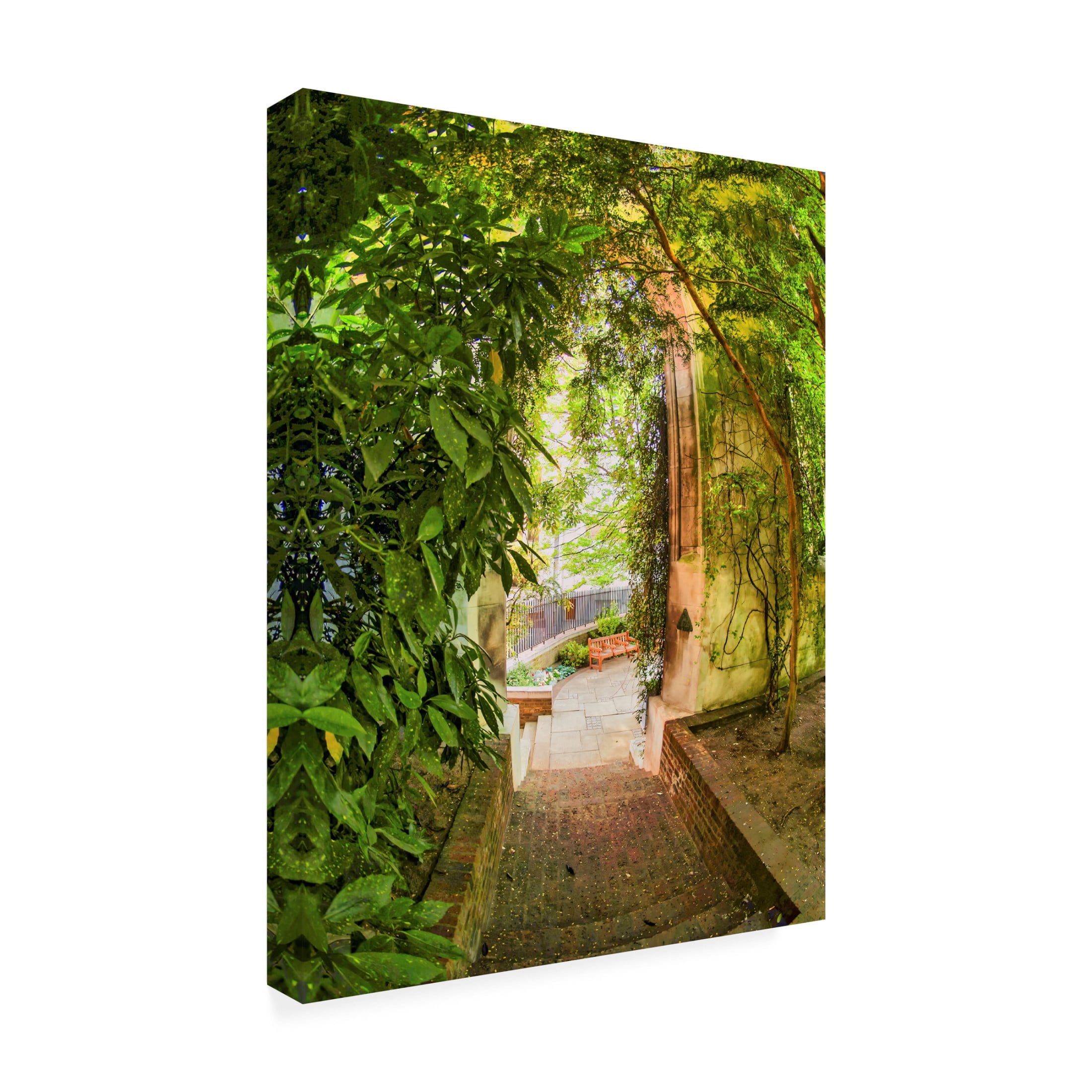 Canvas Wall Art - Mark A Paulda 'Step Into St Dunstan In The East' Wall Art for Living Room, Bedroom, or Office Décor by Trademark Fine Art - 24 x 32 Inches