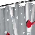 thumbnail image 3 of Gray Christmas Cardinal Bird Pattern Shower Curtain 84"x72" ,Bathroom Decorative Shower Curtains Set with 12 Hooks,Modern Waterproof Washable Shower Curtain, 3 of 6