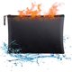 thumbnail image 1 of Bolsa para documentos ignífuga, impermeable e ignífuga, bolsa de almacenamiento segura para documentos, pasaporte, joyas y dinero en efectivo (negro), 1 of 5