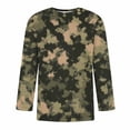 thumbnail image 4 of Chemises à Manches Longues pour Hommes, T-Shirt de Musculation à Manches Trois Quarts à Imprimé Camouflage, Mouvement, Mélange Coton Lin Polyester, 4 of 8