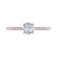 thumbnail image 3 of 0.65 Carat Prong Set Solitaire Diamond Engagement Ring Band in 14K Rose Gold (Ring Size 7.5), 3 of 5