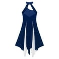 thumbnail image 6 of CHICTRY Womens Mesh Sleeveless Lyrical Modern Dance Costume Halter Neck Backless Flowy Dress, 6 of 7