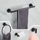 thumbnail image 3 of Juego de 8 juegos de baño negros montados en la pared, gancho para bata, soporte para papel higiénico montado en la pared, toallero, toallero de 16 pulgadas, accesorios de baño, toallero, juego de baño de acero inoxidable 304 oso de fresa Electrónica, 3 of 5