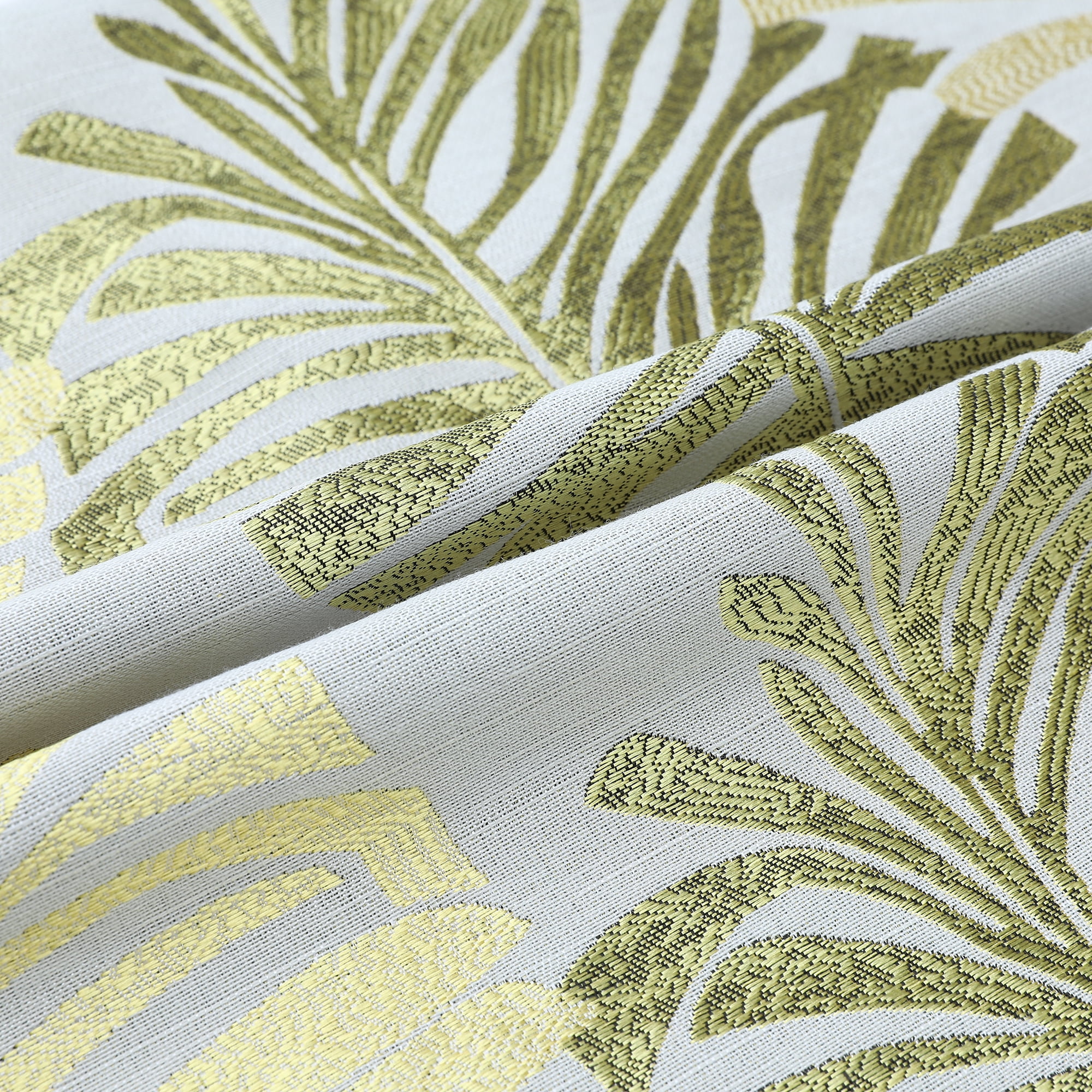 Unique Bargains 4 Pcs Soft Palm Leaf Pattern Cushion Case Grey/Yellow 18" x 18"