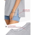 thumbnail image 3 of SWQZVT Womens Oversized T Shirts Cotton Loose Fit Crewneck Short Sleeve Side Slit Summer Casual Basic Tee, 3 of 8