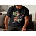 thumbnail image 3 of Funny Guitar Player Guitarist Dino Dinasour Musician Gift T-Shirt Cute Dino Guitarist Music Birthday Holiday Present Tshirt, 3 of 10