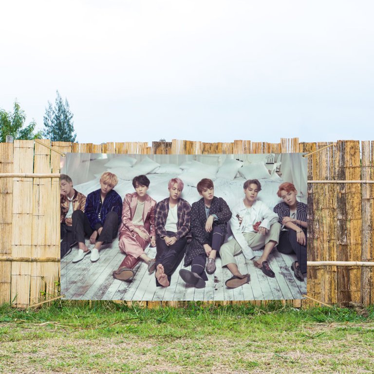 BTS 3x5 ft Face Flag - Vivid Color and Fade proof - Canvas