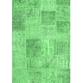 thumbnail image 1 of Ahgly Company Indoor Rectangle Patchwork Emerald Green Transitional Area Rugs, 2' x 4', 1 of 4