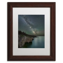 Trademark Fine Art 'Cliff Point' Canvas Art by Michael Blanchette Photography, White Matte, Wood Frame