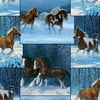 Springs Creative 44" Wide Wild Wings Horse Patch Fabric, per Yard