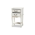 thumbnail image 3 of Baxton Studio Gabrielle Traditional French Country Provincial White-Finished 2-Drawer Wood End Table, 3 of 9