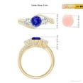 thumbnail image 4 of ANGARA Natural Tanzanite and Diamond Three Stone Bypass Engagement Ring in 14K Yellow Gold for Women (Size-6mm) | December Birthstone, Anniversary, Jewelry Gift for Women | Natural Tanzanite Ring, 4 of 8