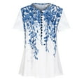 thumbnail image 4 of Camisetas con estampado floral con cuello en V para mujer Blusas femeninas cómodas de encaje con estilo Tops OAVQHLG3B Store lin121212, 4 of 5