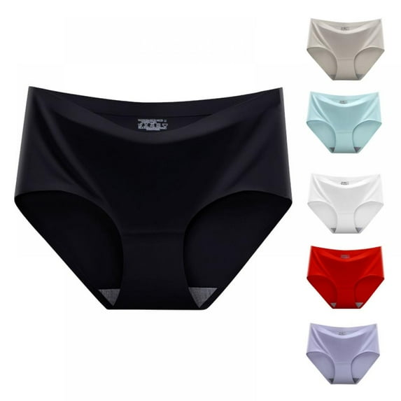 Xmarks 6 Packs Women's Seamless Hipster Underwear No Show Panties Invisibles Briefs Soft Stretch Bikini Underwears