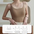 thumbnail image 2 of Chaleco con tirantes de seda helada sin costuras para mujer, ropa interior larga y fina con almohadilla para el pecho, parte de atrás bonita, capa Base alargada, prendas de vestir exteriores, 2 of 5