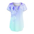 thumbnail image 4 of B91xZ Été T-Shirts pour Femmes Performance T-Shirt à Manches Courtes Col en V, Vert Menthe TTTG, 4 of 4