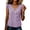 06# Purple, variant on Cotton Sleeveless V-Neck Top for Women Relaxed Fit Button Detail Plaid Fashion Stretchable Checkered Summer Loose Pattern Flutter Sleeve Closure Blouse Party Work S-2XL