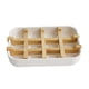 thumbnail image 1 of Jabonera de bambú para jabonera de barra para ducha para lavabo de baño, jabonera pequeña de madera a granel, disco ventilado para jabonera, desmontable (ángulo recto único negro) ShuxiuWang 1327533083300, 1 of 4