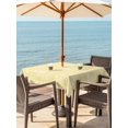 thumbnail image 3 of Outdoor Tablecloths with Umbrella Hole & Zipper, Light Yellow Botanical 54x54 Inch Square Tablecloths, Spring Summer Chic Wildflowers Waterproof Table Cloth, Patio/Pool/Picnic Table Covers, 3 of 8