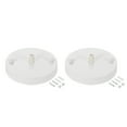 thumbnail image 5 of Uxcell 120mm 4.7inch Ceiling Light Canopy Plate Kit with White Cord Grip White 2Pack, 5 of 5