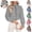 Black, variant on Mfakffe Shirts For Women Gingham Plaid Long Sleeve Button Down Shirt Ruffled V‑Neck Casual Loose Fit Blouse for Daily Wear