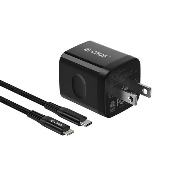 CBUS 20W Fast Charger   10ft Braided MFi Certified Cable Compatible with iPhone 14/Plus/Pro/Max, iPhone 13/12/Pro/Max/mini, iPhone 11/Pro/Max, X/XS/XS Max/XR, iPhone SE, iPad, iPad mini (Black)