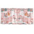 thumbnail image 7 of Yayeee Kitchen Curtains Tier Set of 2 Light Filtering 57"x24" Over Sink Window Panels, Pink Christmas Snowman, 7 of 7