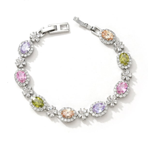 Pulsera de joyería con logo PAN S925 for mujer, pulseras con dijes, brazaletes de cuentas DIY, circonita cúbica 5A, regalos en capas de plata for ella