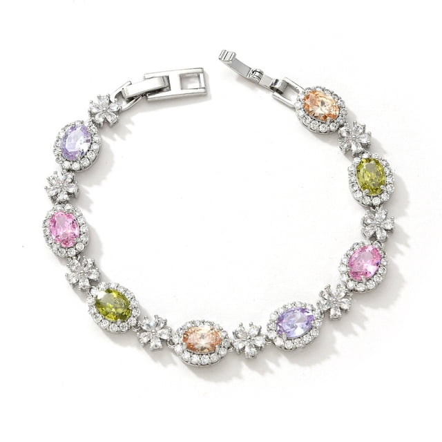 Pulsera de joyería con logo PAN S925 for mujer, pulseras con dijes, brazaletes de cuentas DIY, circonita cúbica 5A, regalos en capas de plata for ella