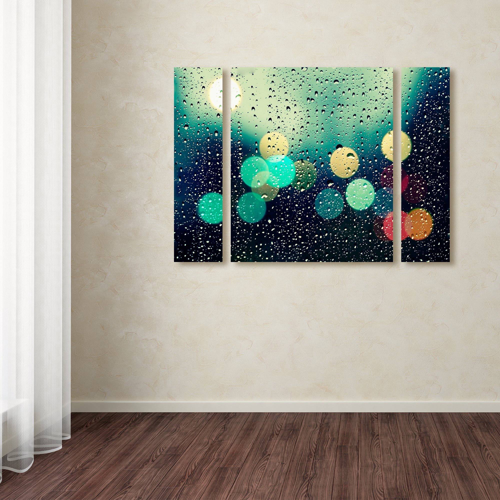 Beata Czyzowska Young 'Rainy City' Multi Panel Art Set Small