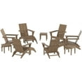 thumbnail image 3 of Palms 12-Piece Modern Poly Folding Adirondack Chair with Ottoman and Side Table, 3 of 9