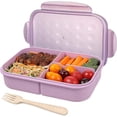 thumbnail image 1 of Bento Boxes Adults Lunch Box Lunch Containers For Adults 3 Compartment Bento Lunch Box Leak Proof Food Containers Microwave Safe(flatware Included,pur, 1 of 1