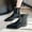 Black, variant on JUSLIO Boots for Women Chunky Heel Boots Pointed Toe Ankle Boots Low Heels Fashion Casual Slip On Zipper Womens Boots