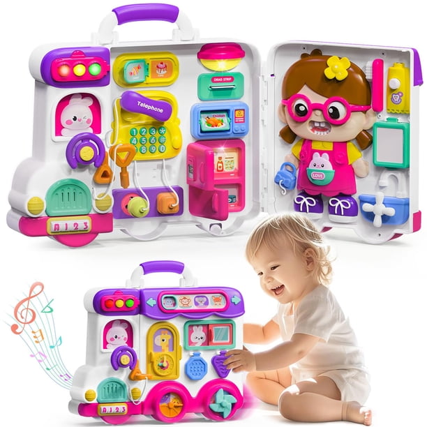 Montessori Busy Board VOILBTOY para niña de 1 a 2 años con música