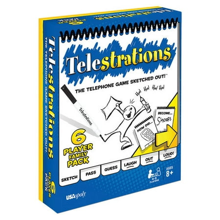 Telestrations 6-Player Family Pack Game for 4-6 Players Ages 8 and (Best Family Games For Teens)