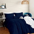 thumbnail image 2 of EGYLIN 800 Thread Count Duvet Cover set 100% Luxury Soft Egyptian Cotton with Zipper Closure 1 Pic Duvet Cover - Navy Blue , King/Cal King (94x104), 2 of 5