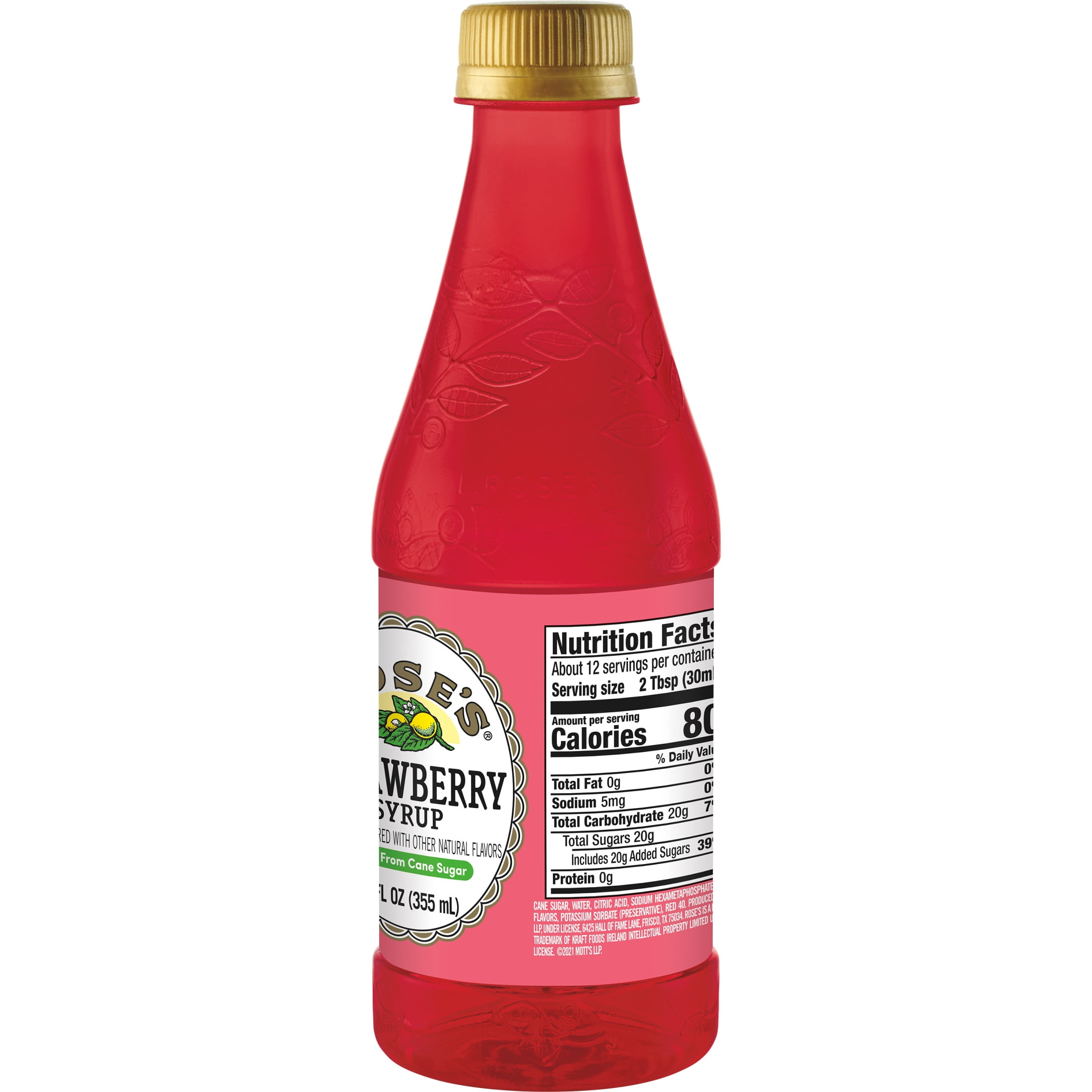 Rose's Strawberry Simple Syrup Mixer, 12 fl oz, Bottle