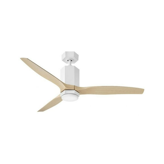 3 Blade Dual Mount Ceiling Fan with Light Kit in Modern Style-16.75 inches Tall and 52 inches Wide-Matte White Finish Bailey Street Home