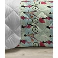 thumbnail image 3 of Floral Down Alternative Comforter, Repetitive Colorful Hand Drawn Flowers Illustration, Microfiber Quilt for All Season, 5 Sizes, Multicolor, by Ambesonne, 3 of 3
