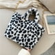 thumbnail image 3 of Bolso de hombro de piel sintética de leopardo para mujer y niña, bolso de mano de felpa para invierno, bolso cruzado estampado de leopardo blanco, 3 of 7